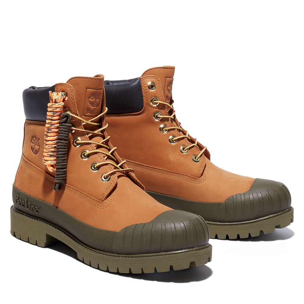 Timberland 6-Inch Μποτακια Ανδρικα Καφε - Bee Line X Waterproof Rubber Toe - Greece 2503487-NQ